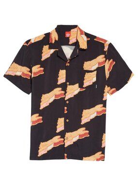 Billionaire Boys Club Icecream Men's Short Sleeve Button-Up Shirt Black Size M